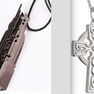 Lost: LOST: Man's long silver pendant with a superman key on it with celtic cross - REWARD if found