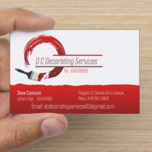 Quality decorating contact card