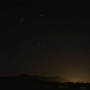 Comet Neowise setting over Bedar, Almeria
