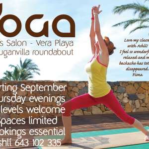 Yoga now at Stella’s, Vera Playa